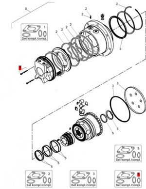 BOMAG walking motor repair kit part number 05818401