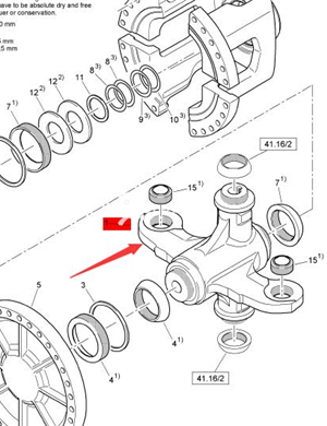 BOMAG intermediate hinge support part number 58612731