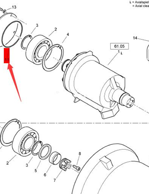 BOMAG annular sealing ring part number 06221373