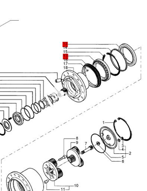 BOMAG walking reducer bearing part number 05902365 