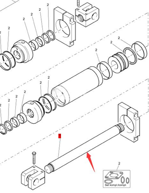 BOMAG oil cylinder rod part number 05851247