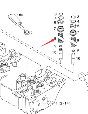 BOMAG valve spring part number 05712624 