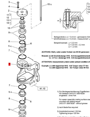 BOMAG intermediate articulated connection frame part number 58040204