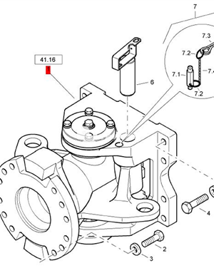 BOMAG intermediate hinge assembly part number 58040214