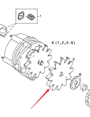 BOMAG generator fan part number 05717200
