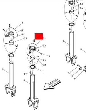  BOMAG leg sliding key part number D2326013 