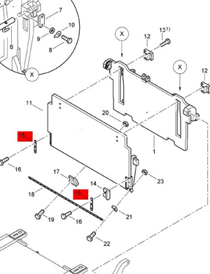 BOMAG rear tailgate scraper part number 83640593 