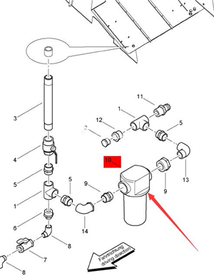  BOMAG water filter assembly part number: 330173010 