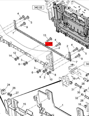 BOMAG tailgate scraper part number 88314743