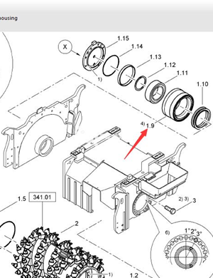 BOMAG bearing seat part number 83640642 