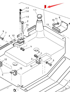 BOMAG diesel tank assembly part number 58060218