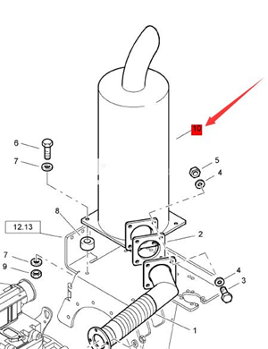   BOMAG muffler assembly part number 05727555