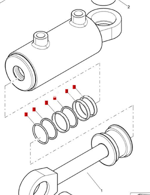 BOMAG steering cylinder repair kit part number 05851673