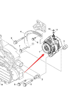 BOMAG 12v Generator Part Number 05741390  