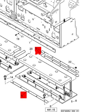 BOMAG insulator material part number D2470197 