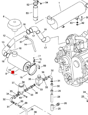 BOMAG air filter inner and outer part number 05730134