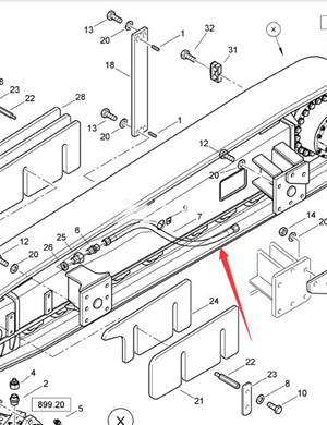 BOMAG walking assembly part number 83730138