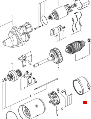 BOMAG starter back cover part number 05729847 