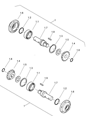 BOMAG spiral lower sprocket part number 83720033 