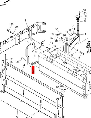 BOMAG edge baffle part number D258007602
