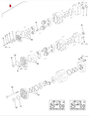  BOMAG triple gear pump part number 05813163