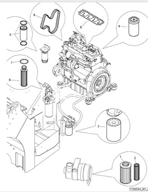  BOMAG 1000 hour maintenance package part number 77092004 