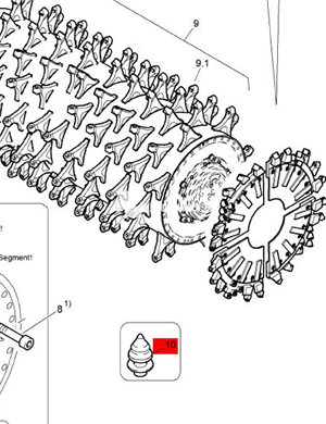 BOMAG imported blade part number 30026201 