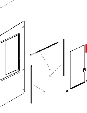 BOMAG door glass part number 05571188 