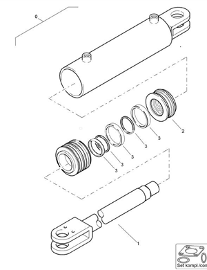  BOMAG steering cylinder part number: 05850341