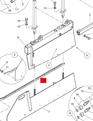 BOMAG ironing board slide rail part number 83746636