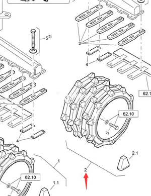 BOMAG wheel part number 57003847 