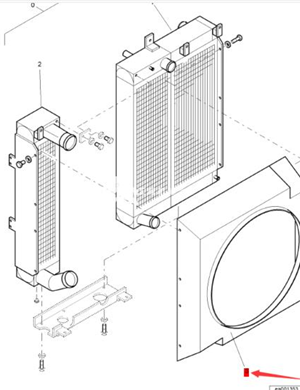 BOMAG radiator air guide cover part number 05903216 