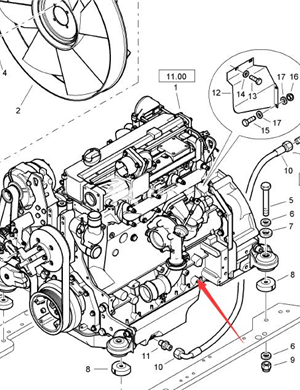 BOMAG diesel engine assembly part number 05702580