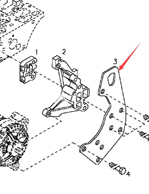 BOMAG generator bracket part number 05718299 