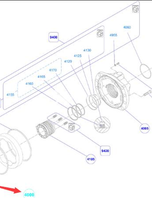  BOMAG walking motor distribution part part number 05815175 