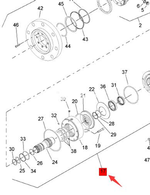 BOMAG walking motor brake part part number 05918604 