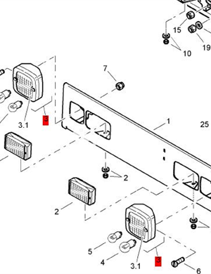 BOMAG flashing position light part number: 05751093 