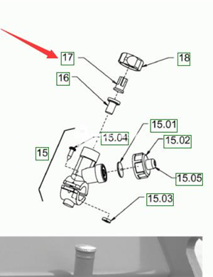 HAMM roller water nozzle head part number 1212257