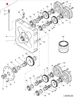 BOMAG transfer case assembly part number 333080417