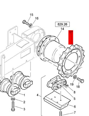 BOMAG Drive Gear Part Number 309950070 