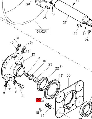  BOMAG sealing ring part number 64011103
