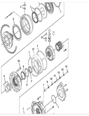   Rear Drive Motor S/N 197518 - 13320551_0001 191042- 43908276 Autodata Volvo online