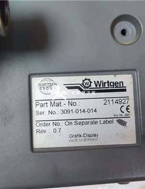 Quick delivery Wirtgen display screen 2114927 milling machine operation panel