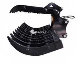 Durable 10 ton and 20 ton excavator brush screen thumb clamp rake bucket
